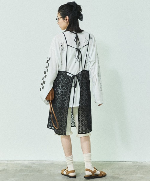 MIRROR STOKE(ミラーストーク)の「≪WEB限定≫【新色追加】TATOO PRINT LONG SLEEVE TEE/タトゥープリントロングスリーブティー(Tシャツ/カットソー・レディース・ピンク/オフホワイト/杢グレー・MEDIUM)」の21枚目の写真
