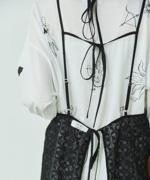 MIRROR STOKE(ミラーストーク)の「≪WEB限定≫【新色追加】TATOO PRINT LONG SLEEVE TEE/タトゥープリントロングスリーブティー(Tシャツ/カットソー・レディース・ピンク/オフホワイト/杢グレー・MEDIUM)」の17枚目の写真