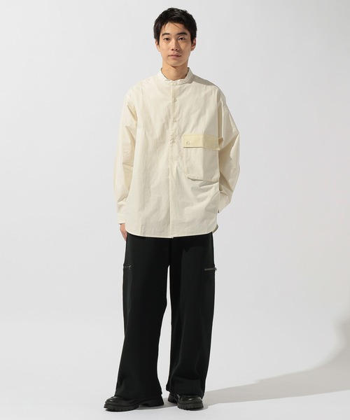 niko and...（ニコアンド）の「ウォッシュドバンドシャツプルオーバー（シャツ/ブラウス・メンズ・オフホワイト/グレー・LARGE/MEDIUM）」の12枚目の写真