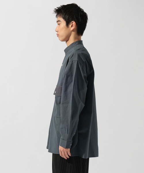 niko and...（ニコアンド）の「ウォッシュドバンドシャツプルオーバー（シャツ/ブラウス・メンズ・オフホワイト/グレー・LARGE/MEDIUM）」の6枚目の写真