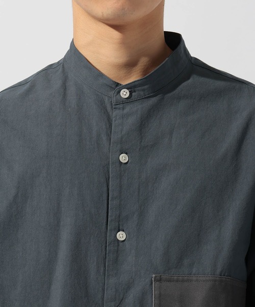 niko and...（ニコアンド）の「ウォッシュドバンドシャツプルオーバー（シャツ/ブラウス・メンズ・オフホワイト/グレー・LARGE/MEDIUM）」の8枚目の写真