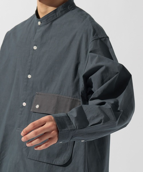 niko and...（ニコアンド）の「ウォッシュドバンドシャツプルオーバー（シャツ/ブラウス・メンズ・オフホワイト/グレー・LARGE/MEDIUM）」の9枚目の写真