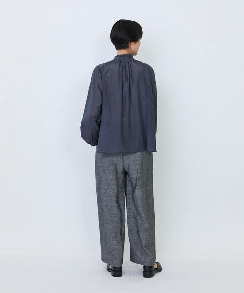 LOISIR(ロワズィール)の「【付け襟セット】コットンシルクボイルフリルカラーブラウス(シャツ/ブラウス・レディース・ライトグレー/ネイビー・FREE)」の11枚目の写真