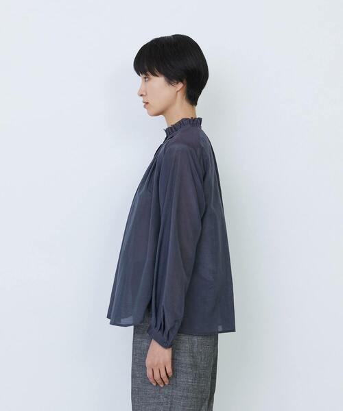 LOISIR(ロワズィール)の「【付け襟セット】コットンシルクボイルフリルカラーブラウス(シャツ/ブラウス・レディース・ライトグレー/ネイビー・FREE)」の16枚目の写真