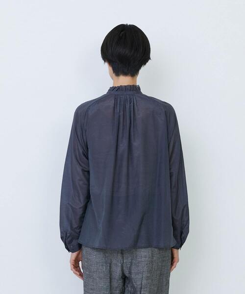 LOISIR(ロワズィール)の「【付け襟セット】コットンシルクボイルフリルカラーブラウス(シャツ/ブラウス・レディース・ライトグレー/ネイビー・FREE)」の17枚目の写真