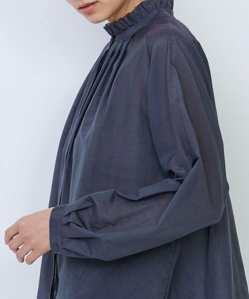 LOISIR(ロワズィール)の「【付け襟セット】コットンシルクボイルフリルカラーブラウス(シャツ/ブラウス・レディース・ライトグレー/ネイビー・FREE)」の20枚目の写真