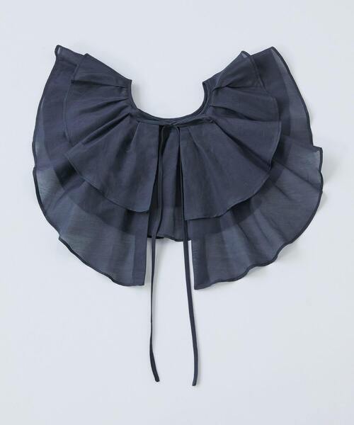 LOISIR(ロワズィール)の「【付け襟セット】コットンシルクボイルフリルカラーブラウス(シャツ/ブラウス・レディース・ライトグレー/ネイビー・FREE)」の22枚目の写真