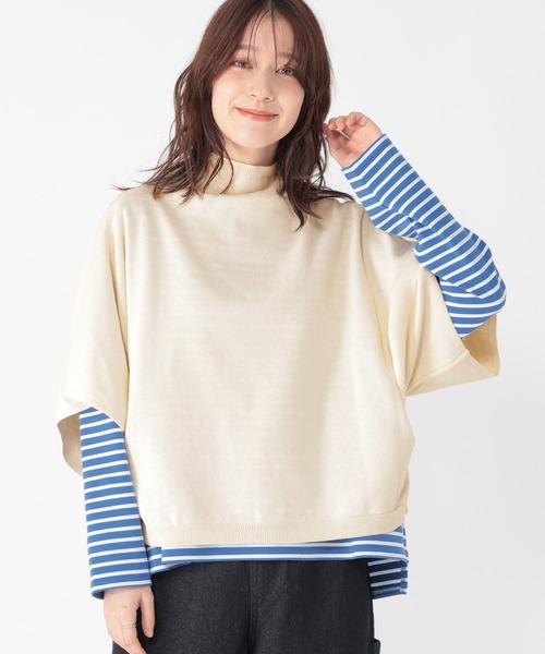 studio CLIP（スタディオクリップ）の「12ゲージコットンカシミヤハーフスリーブベスト（ベスト・レディース・ライトブルー/ライトベージュ/オフホワイト/ライトグレー・FREE）」の2枚目の写真