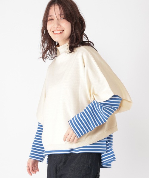 studio CLIP（スタディオクリップ）の「12ゲージコットンカシミヤハーフスリーブベスト（ベスト・レディース・ライトブルー/ライトベージュ/オフホワイト/ライトグレー・FREE）」の6枚目の写真