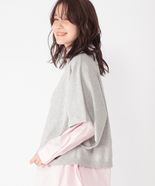 studio CLIP（スタディオクリップ）の「12ゲージコットンカシミヤハーフスリーブベスト（ベスト・レディース・ライトブルー/ライトベージュ/オフホワイト/ライトグレー・FREE）」の10枚目の写真