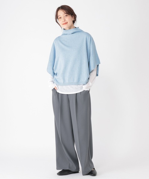 studio CLIP（スタディオクリップ）の「12ゲージコットンカシミヤハーフスリーブベスト（ベスト・レディース・ライトブルー/ライトベージュ/オフホワイト/ライトグレー・FREE）」の21枚目の写真