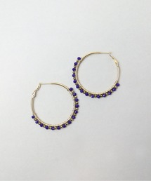 金属アレルギー対応「ieLS」ステンレス カラービジューフープピアス