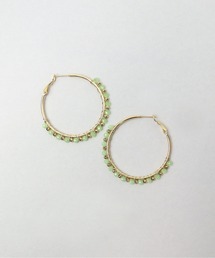 金属アレルギー対応「ieLS」ステンレス カラービジューフープピアス