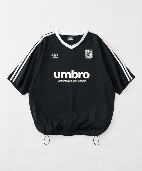 UMBRO(アンブロ)の「UMBRO/アンブロ 別注 ゲームライン ドロスト ロゴ刺繍 ラグランスリーブ Vネック半袖Tシャツ(Tシャツ/カットソー・メンズ・ネイビー/オフホワイト/ブラック・L/M)」の12枚目の写真