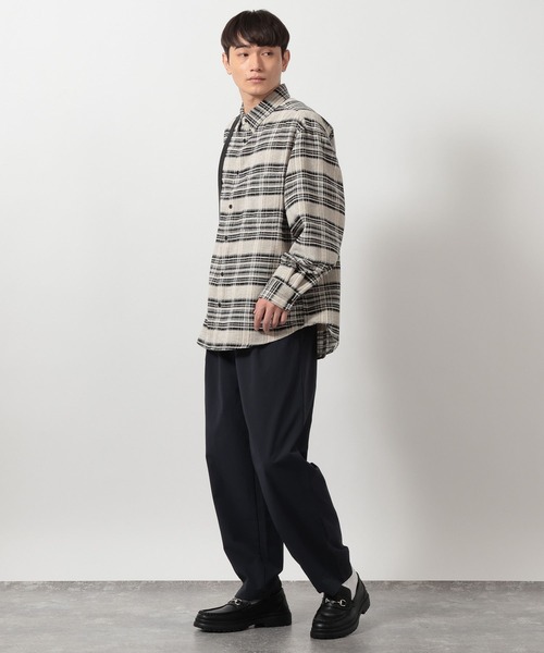 LAKOLE（ラコレ）の「ライトモールチェック長袖シャツ / 647522（シャツ/ブラウス・メンズ・グレー/ブラック/ホワイト・LARGE/MEDIUM）」の7枚目の写真