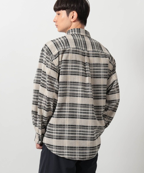 LAKOLE（ラコレ）の「ライトモールチェック長袖シャツ / 647522（シャツ/ブラウス・メンズ・グレー/ブラック/ホワイト・LARGE/MEDIUM）」の9枚目の写真