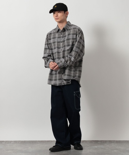 LAKOLE（ラコレ）の「ライトモールチェック長袖シャツ / 647522（シャツ/ブラウス・メンズ・グレー/ブラック/ホワイト・LARGE/MEDIUM）」の12枚目の写真