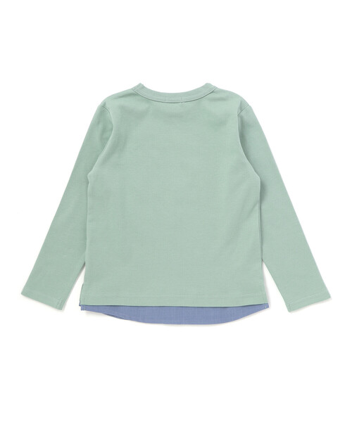 BeBe（ベベ）の「エッフェル塔プリントレイヤード風スムース長袖Tシャツ（Tシャツ/カットソー・キッズ・ホワイト/グリーン・120cm/140cm/130cm/150cm）」の9枚目の写真