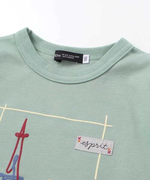 BeBe（ベベ）の「エッフェル塔プリントレイヤード風スムース長袖Tシャツ（Tシャツ/カットソー・キッズ・ホワイト/グリーン・120cm/140cm/130cm/150cm）」の10枚目の写真