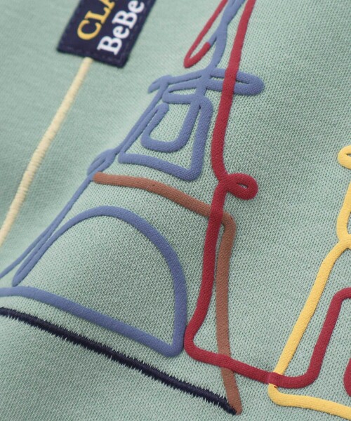 BeBe（ベベ）の「エッフェル塔プリントレイヤード風スムース長袖Tシャツ（Tシャツ/カットソー・キッズ・ホワイト/グリーン・120cm/140cm/130cm/150cm）」の12枚目の写真