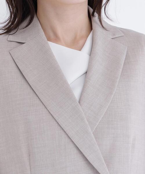 NATURAL BEAUTY BASIC（ナチュラルビューティーベーシック）の「◇リネンライク SETUP ダブルボタンジャケット（テーラードジャケット・レディース・ブラウン/ベージュ・SMALL/MEDIUM/LARGE）」の21枚目の写真