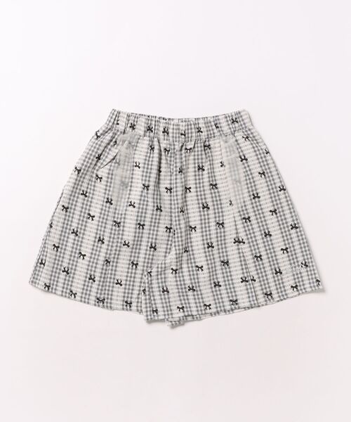 nino(ニノ)の「モノトーンチェック キュロットパンツ(その他パンツ・キッズ・ホワイト・150cm/140cm/130cm)」の1枚目の写真