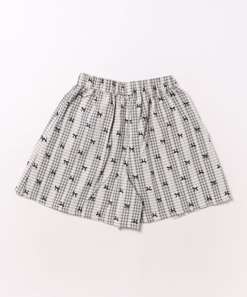 nino(ニノ)の「モノトーンチェック キュロットパンツ(その他パンツ・キッズ・ホワイト・150cm/140cm/130cm)」の2枚目の写真
