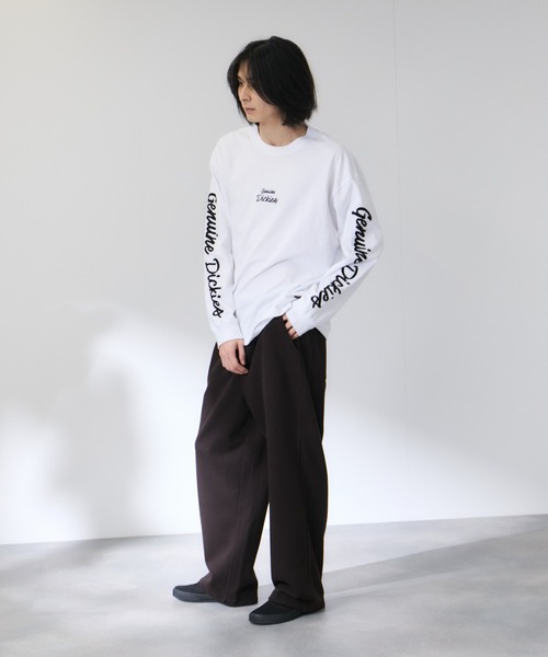 Dickies(ディッキーズ)の「【GENUINE Dickies/ ジェニュインデッキーズ】 バックアップリケ刺繍 /袖チェーン刺繍 ワイドBOXシルエット 長袖Tシャツ(Tシャツ/カットソー・メンズ・ホワイト/ネイビー/オートミール/グレー・M/L/XL)」の13枚目の写真