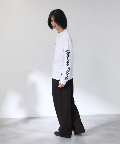 Dickies(ディッキーズ)の「【GENUINE Dickies/ ジェニュインデッキーズ】 バックアップリケ刺繍 /袖チェーン刺繍 ワイドBOXシルエット 長袖Tシャツ(Tシャツ/カットソー・メンズ・ホワイト/ネイビー/オートミール/グレー・M/L/XL)」の14枚目の写真