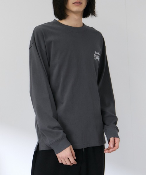 Dickies(ディッキーズ)の「【GENUINE Dickies/ ジェニュインデッキーズ】 バックアップリケ刺繍 /袖チェーン刺繍 ワイドBOXシルエット 長袖Tシャツ(Tシャツ/カットソー・メンズ・ホワイト/ネイビー/オートミール/グレー・M/L/XL)」の16枚目の写真