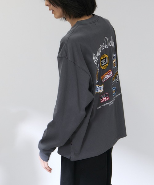 Dickies(ディッキーズ)の「【GENUINE Dickies/ ジェニュインデッキーズ】 バックアップリケ刺繍 /袖チェーン刺繍 ワイドBOXシルエット 長袖Tシャツ(Tシャツ/カットソー・メンズ・ホワイト/ネイビー/オートミール/グレー・M/L/XL)」の17枚目の写真