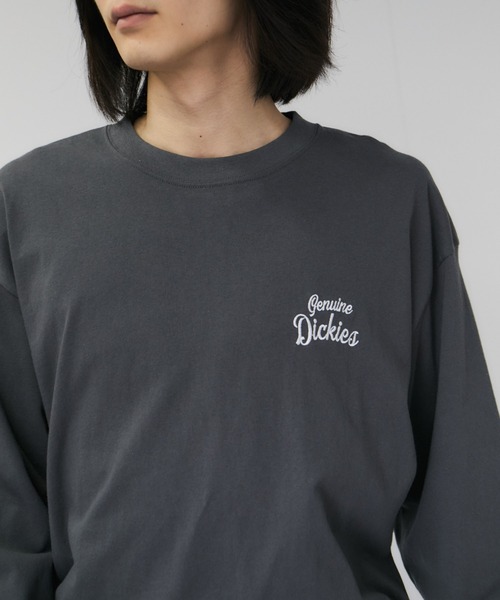 Dickies(ディッキーズ)の「【GENUINE Dickies/ ジェニュインデッキーズ】 バックアップリケ刺繍 /袖チェーン刺繍 ワイドBOXシルエット 長袖Tシャツ(Tシャツ/カットソー・メンズ・ホワイト/ネイビー/オートミール/グレー・M/L/XL)」の18枚目の写真