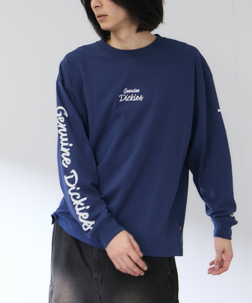 Dickies(ディッキーズ)の「【GENUINE Dickies/ ジェニュインデッキーズ】 バックアップリケ刺繍 /袖チェーン刺繍 ワイドBOXシルエット 長袖Tシャツ(Tシャツ/カットソー・メンズ・ホワイト/ネイビー/オートミール/グレー・M/L/XL)」の21枚目の写真