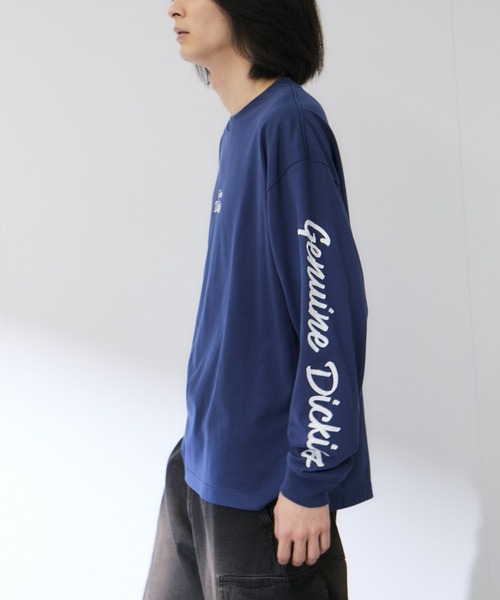 Dickies(ディッキーズ)の「【GENUINE Dickies/ ジェニュインデッキーズ】 バックアップリケ刺繍 /袖チェーン刺繍 ワイドBOXシルエット 長袖Tシャツ(Tシャツ/カットソー・メンズ・ホワイト/ネイビー/オートミール/グレー・M/L/XL)」の22枚目の写真