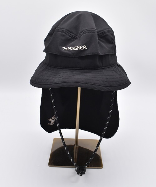 THRASHER(スラッシャー)の「THRASHER/スラッシャー キッズ ハット サファリハット 26TH-H01K(ハット・キッズ・ライトブルー/サーモンピンク/ブラック・YOUTH)」の7枚目の写真