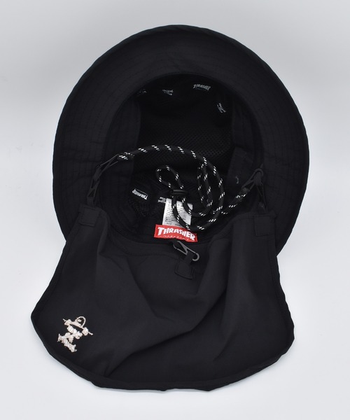 THRASHER(スラッシャー)の「THRASHER/スラッシャー キッズ ハット サファリハット 26TH-H01K(ハット・キッズ・ライトブルー/サーモンピンク/ブラック・YOUTH)」の9枚目の写真