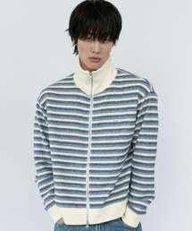PROCESS（プロセス）の「Multi Stripe Knit Zip-up - Cream（カーディガン/ボレロ）」