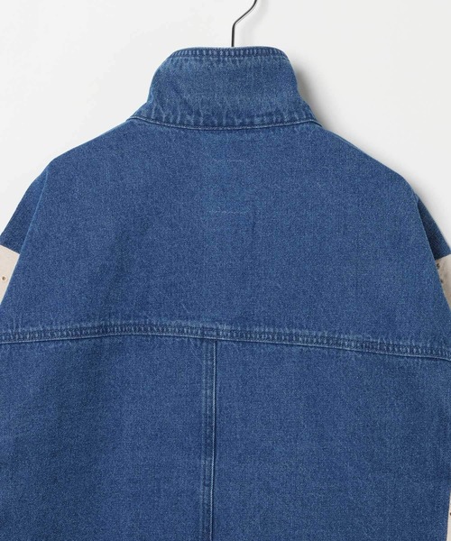 セール】刺繍レースドッキングカバーオール 639392（デニムジャケット