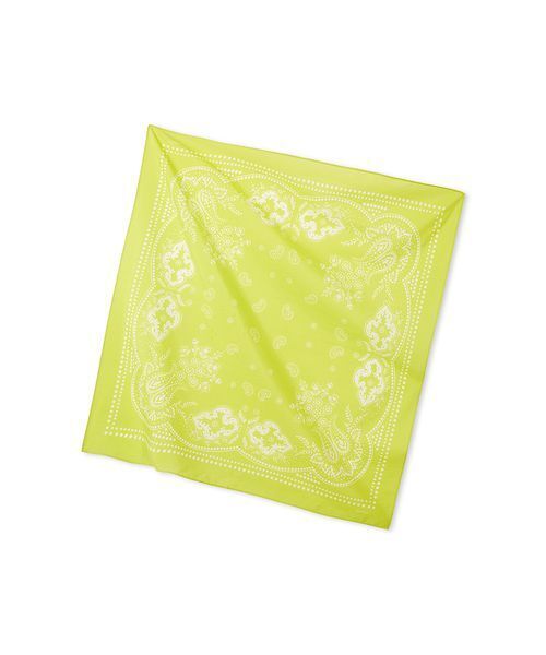 Mila Owen（ミラオーウェン）の「バンダナ柄綿シルクスカーフ（バンダナ/スカーフ・レディース・ブラウン/ピンク/ライム・F）」の9枚目の写真