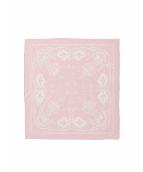 Mila Owen（ミラオーウェン）の「バンダナ柄綿シルクスカーフ（バンダナ/スカーフ・レディース・ブラウン/ピンク/ライム・F）」の5枚目の写真