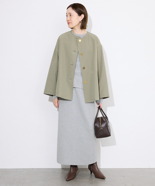 SLOBE IENA（スローブイエナ）の「《セットアップ対応可/追加2》コットンダブルフェイスプルオーバー（ニット/セーター・レディース・ベージュ/イエロー/チャコールグレー/ネイビー・FREE）」の11枚目の写真