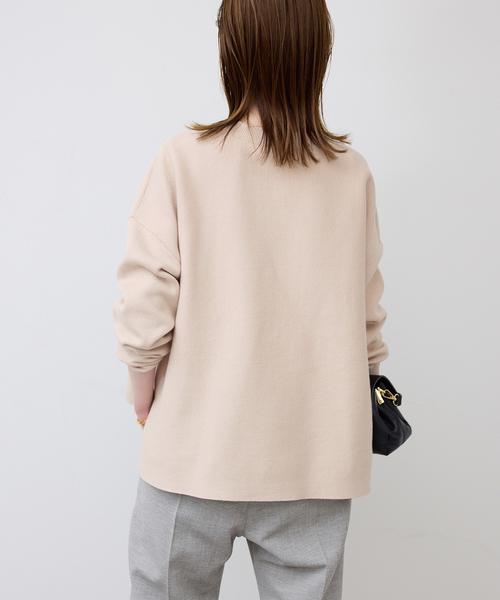 SLOBE IENA（スローブイエナ）の「《セットアップ対応可/追加2》コットンダブルフェイスプルオーバー（ニット/セーター・レディース・ベージュ/イエロー/チャコールグレー/ネイビー・FREE）」の19枚目の写真