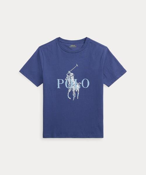 POLO RALPH LAUREN CHILDRENSWEAR(ポロ ラルフ ローレン チルドレンズウェア)の「Big Pony コットン ジャージー Tシャツ(Tシャツ/カットソー・キッズ・ネイビー系1・S/XL/L/M)」の1枚目の写真