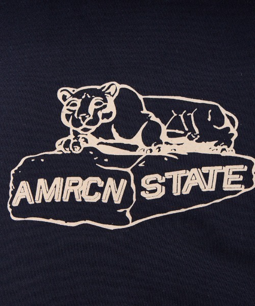 AMERICANA（アメリカーナ）の「[Americana/アメリカーナ] アニマルプリント  ショートスリーブラグランスウェット（スウェット・レディース・ネイビー/ライトグレー/サックスブルー・ONE SIZE）」の5枚目の写真