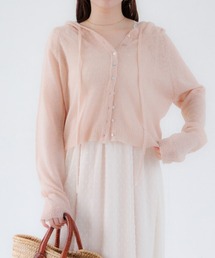 flower | フラッフニットフーディー(カーディガン/ボレロ)