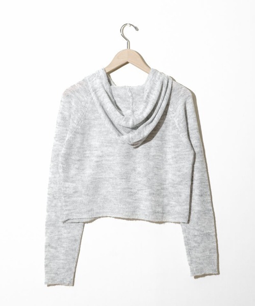 flower（フラワー）の「フラッフニットフーディー（カーディガン/ボレロ・レディース・グレー/ピンク・FREE）」の5枚目の写真