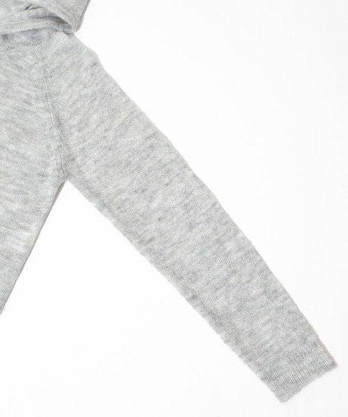 flower（フラワー）の「フラッフニットフーディー（カーディガン/ボレロ・レディース・グレー/ピンク・FREE）」の9枚目の写真