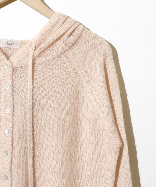 flower（フラワー）の「フラッフニットフーディー（カーディガン/ボレロ・レディース・グレー/ピンク・FREE）」の18枚目の写真