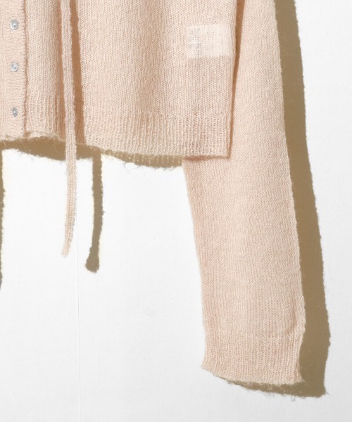 flower（フラワー）の「フラッフニットフーディー（カーディガン/ボレロ・レディース・グレー/ピンク・FREE）」の19枚目の写真