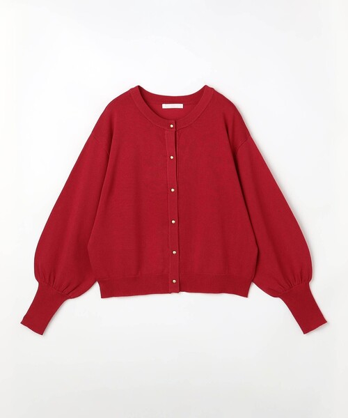 NICOLE white(ニコルホワイト)の「ニットカーディガン(カーディガン/ボレロ・レディース・サックスブルー/オフホワイト/チャコールグレー/レッド・FREE)」の5枚目の写真